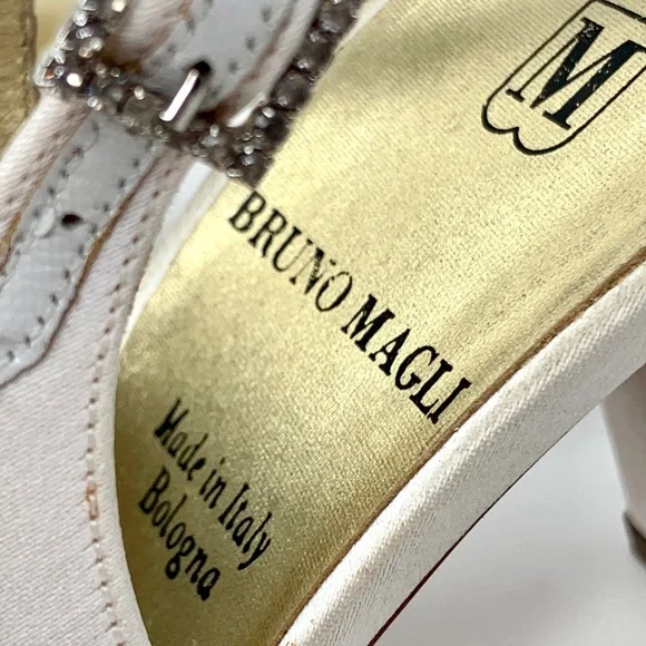 Bruno Magli Chablis White Crystal Ankle Dress Shoe - Picture 5 of 14